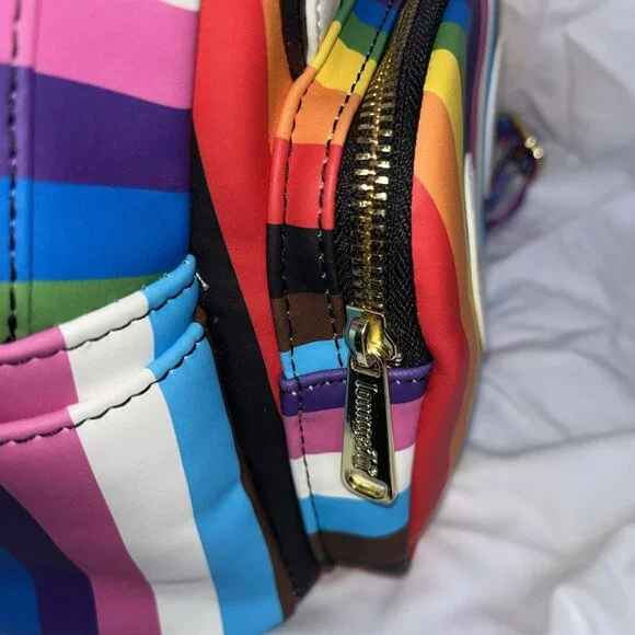 Loungefly Disney Mickey Mouse Pride Rainbow Mini Backpack NWOT - Picture 5 of 16